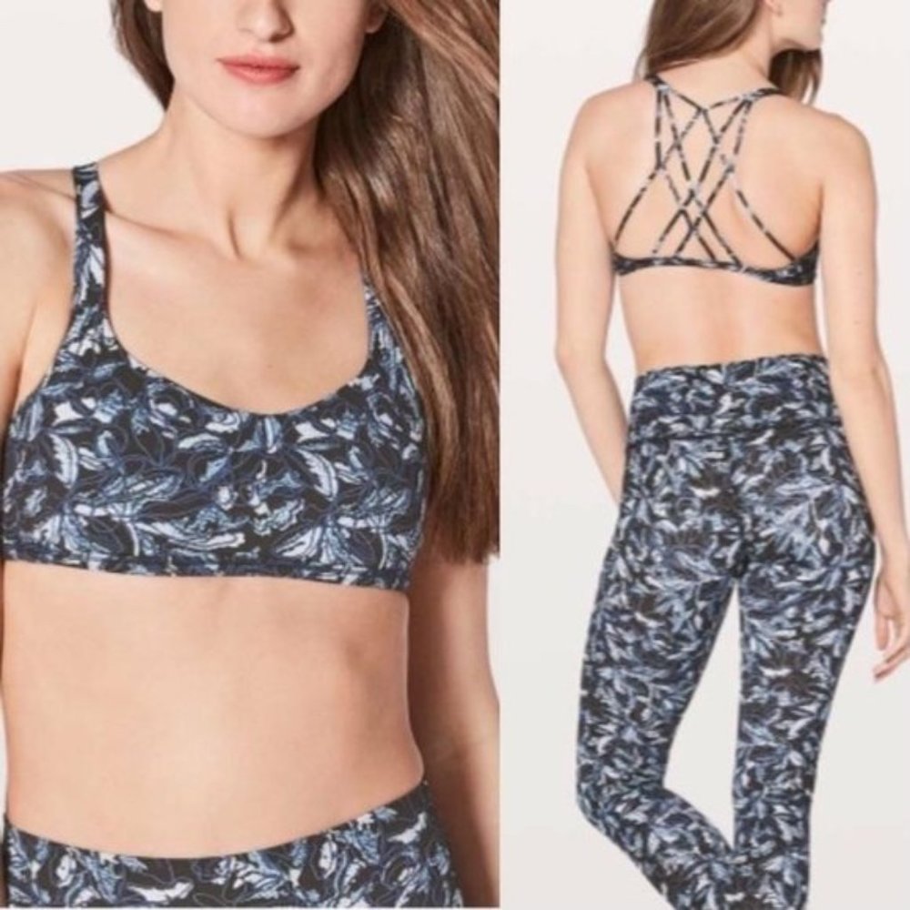 Lululemon Free To Be Zen Bra in Floral Blue (6)